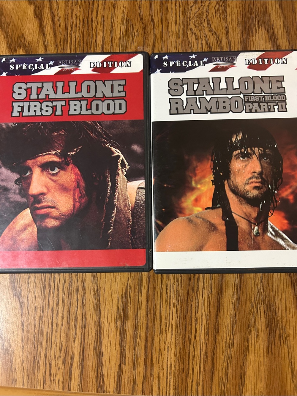 Stallone Rambo First Blood DVD Set - Red & White Covers